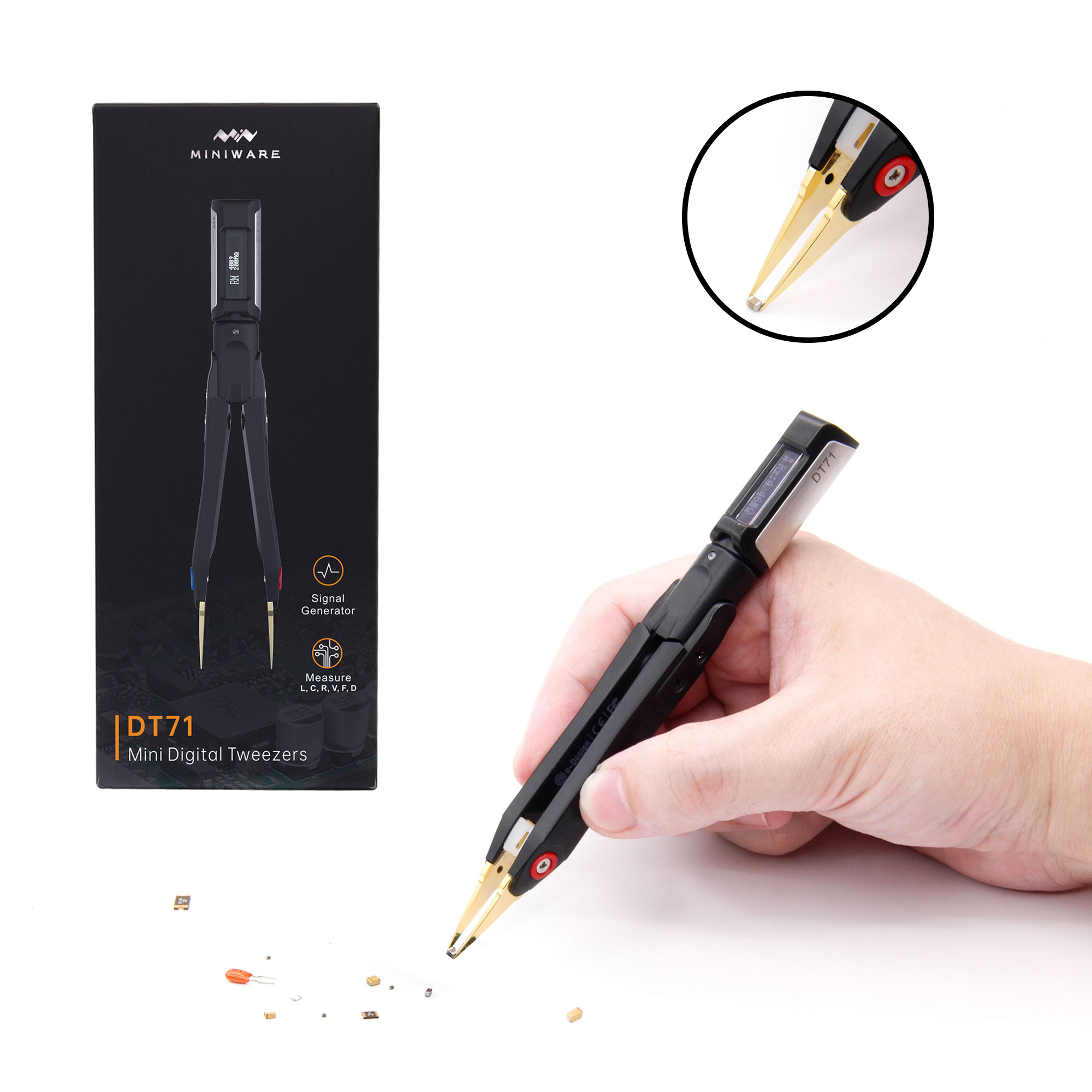 Smd Tweezer Set - DT71 Mini Digital Tweezers Smart SMD