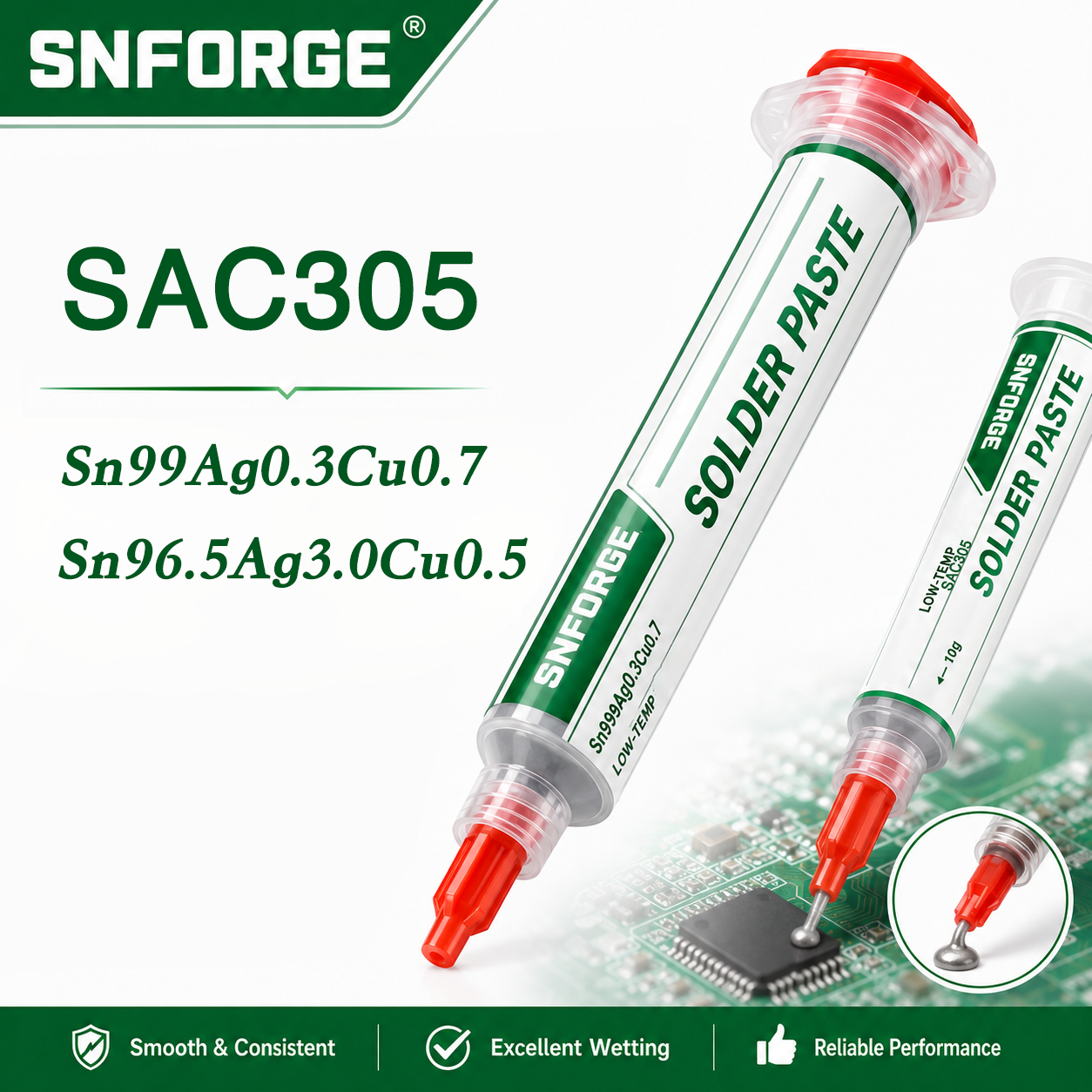 Electronics Repair Youtube - SAC305 Solder Paste Welding Tin Sn99Ag0.3Cu0.7