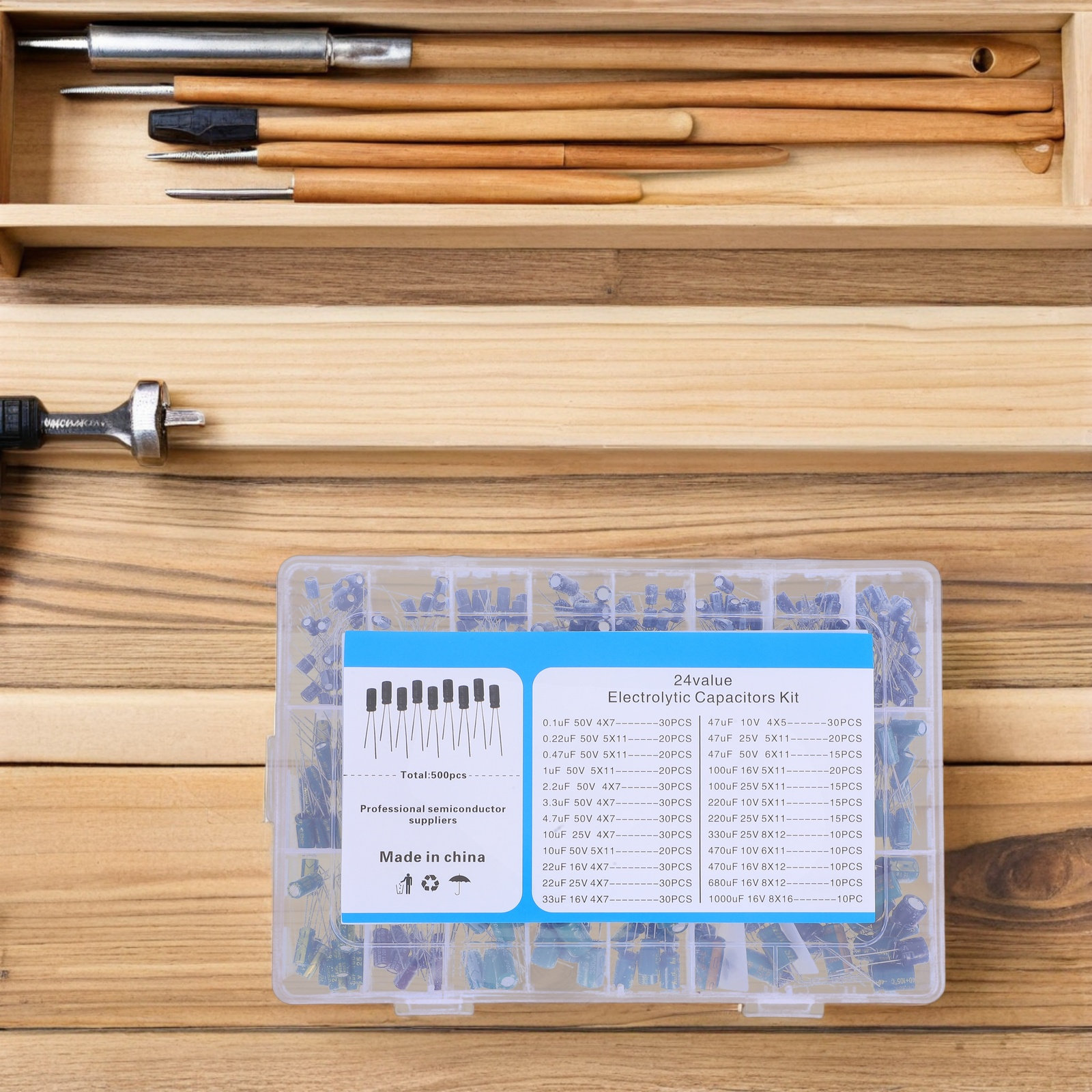 500Pcs Electrolytic Capacitor  - Electronic Repair 评论和价格