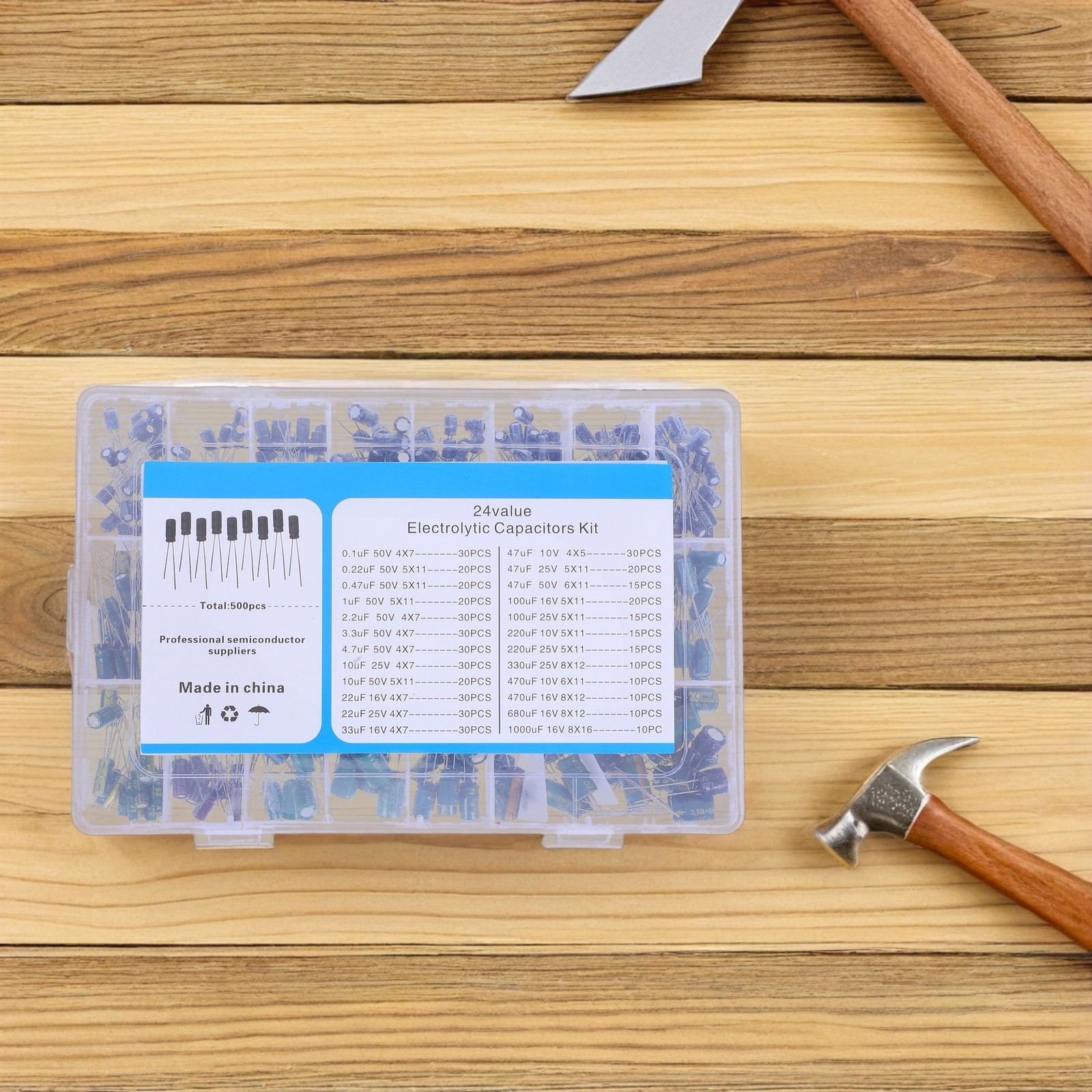 500Pcs Electrolytic Capacitor  - Electronic Repair 评论和价格