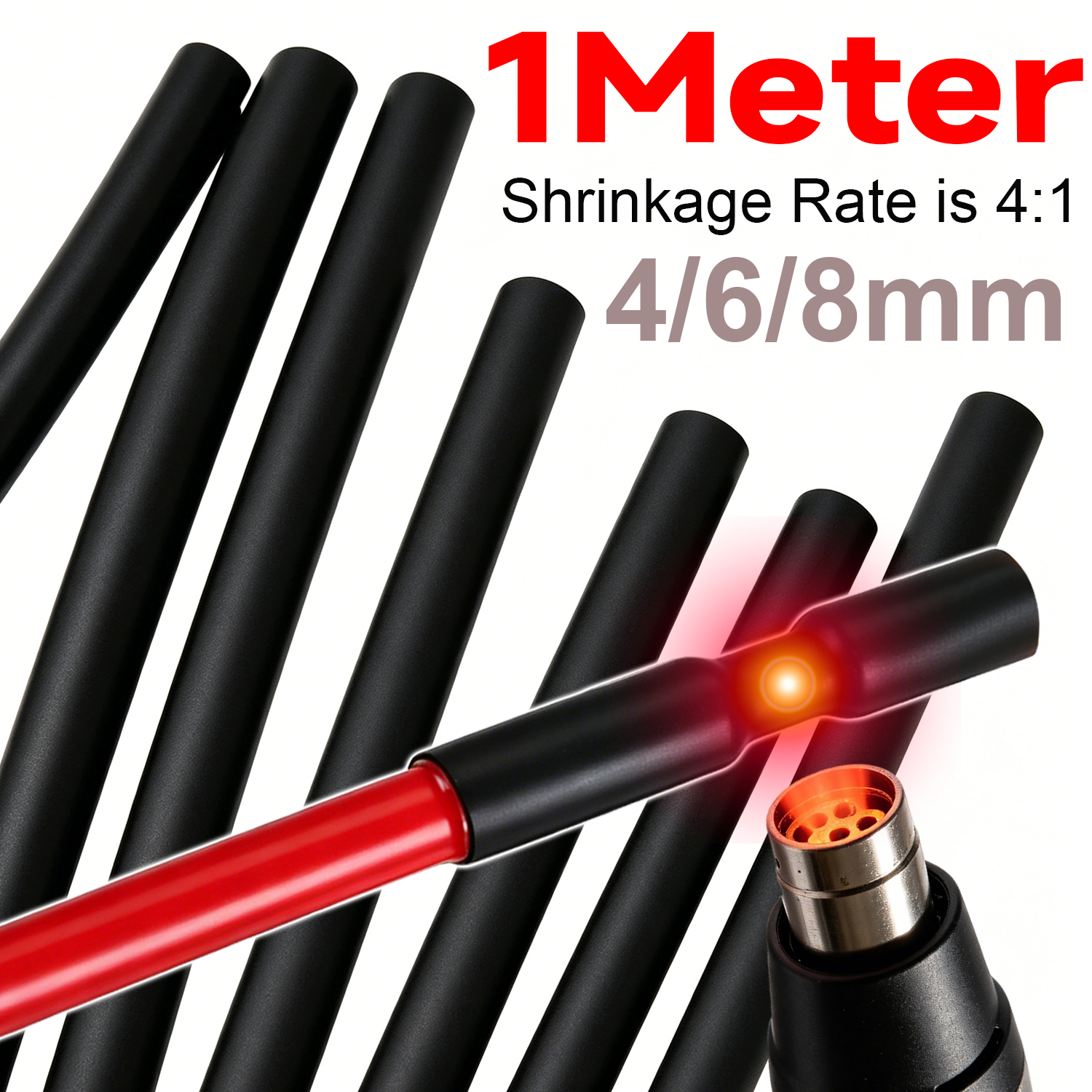 1Meter/lot 4:1 Black 4/5/8mm F - Electronics Repair Youtube 评论和价格