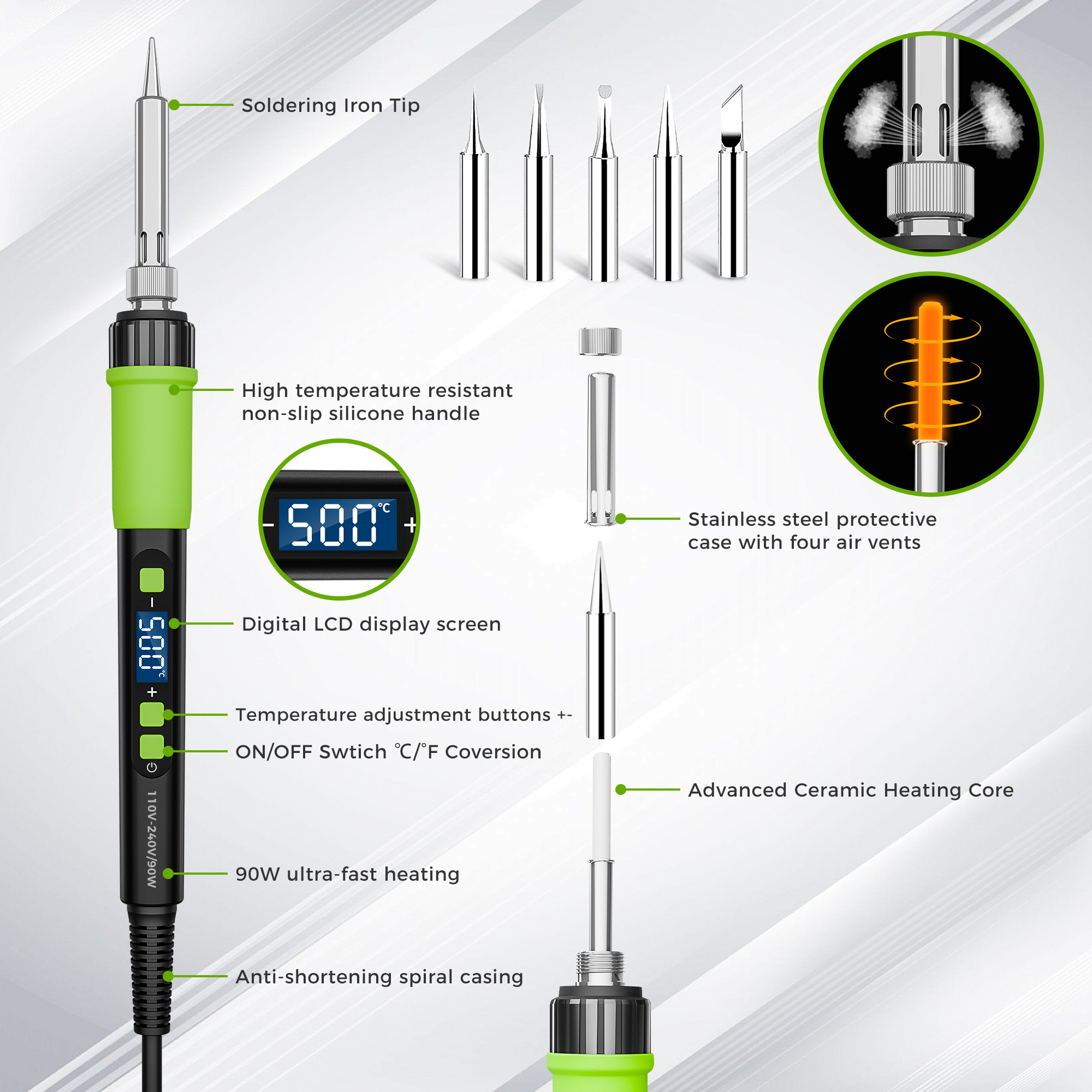YEEHONEC 90W Soldering Iron Ki - Electronic Repair Tutorial 评论和价格