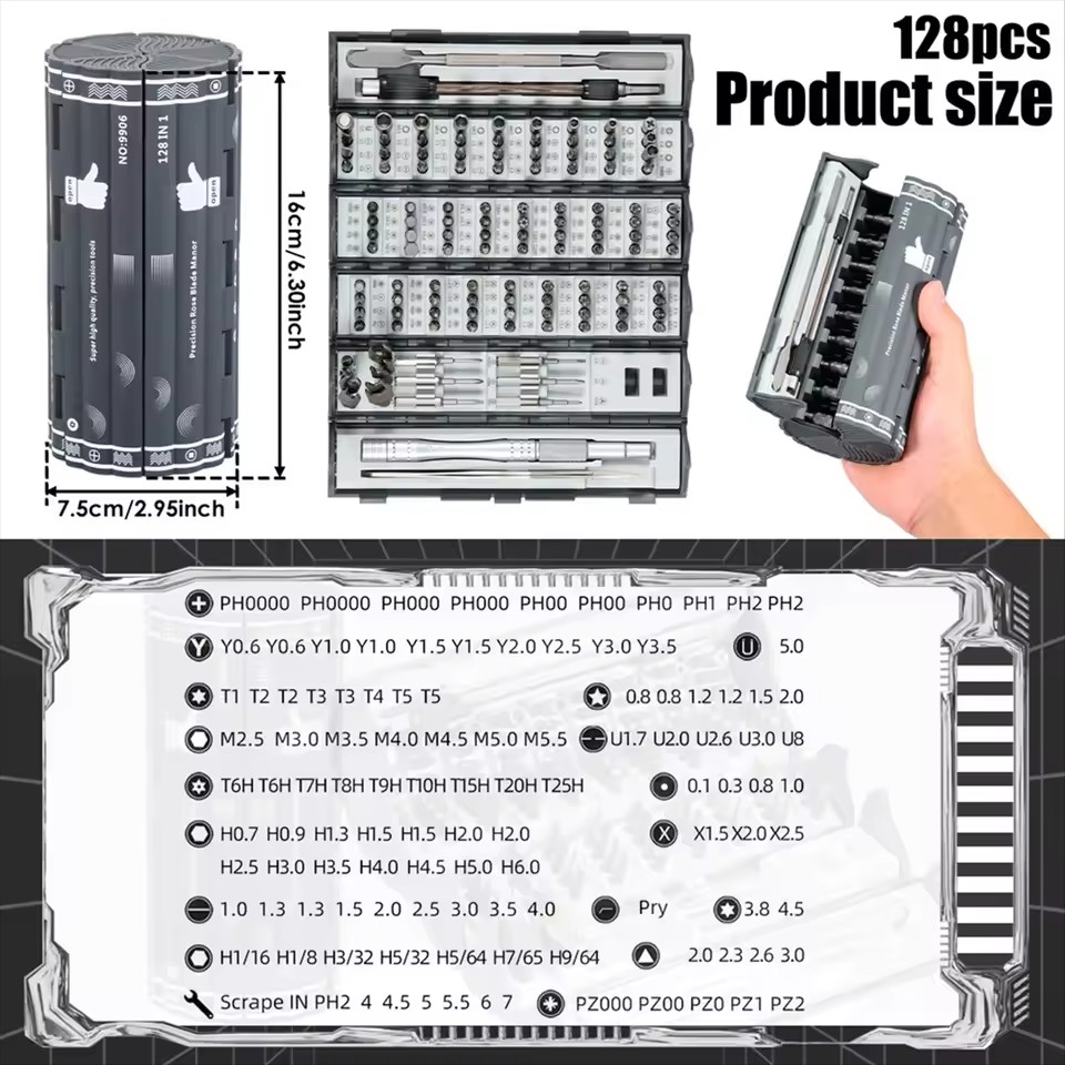 128 in 1 Magnetic Screwdriver  - Electronic Repair Tutorial 评论和价格